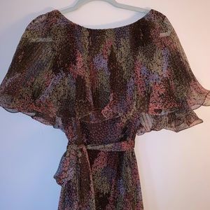 Vintage 1970 Miss Elliette California Dress in floral pattern